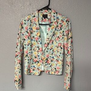 Charming Charlie Pastel Floral Blazer